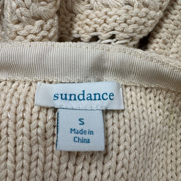 SUNDANCE Cloudscape Button Front Cardigan Beige S - Picture 9 of 10